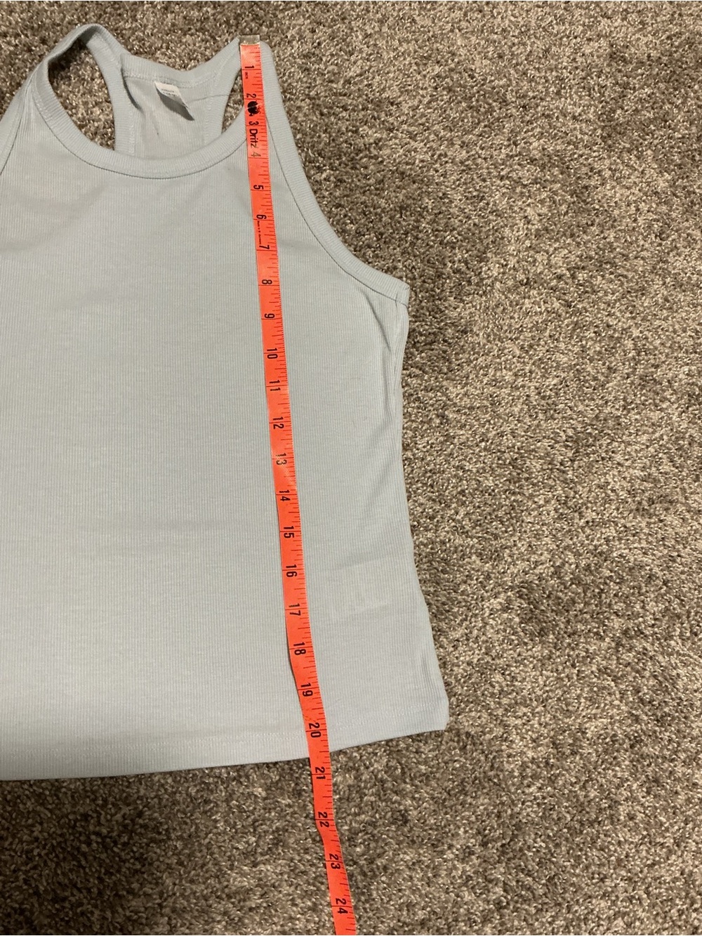 Light Blue Racerback Tank Top - Picture 4 of 5